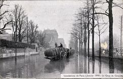 CPA Paris Raw Floods January 1910 of the Seine the quay of Grenelle