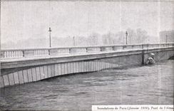 CPA Paris Floods January 1910 Bridge of Alma