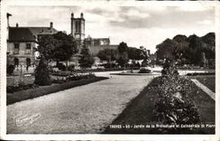 Troyes CPA Garden of the Prefecture and cathedral St hones