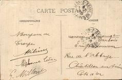 Troyes CPA Monument of the children paddle To overcome it or die! By Alfred Boucher