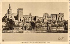 CPA Avignon Gaumen der Papste Walls und die Rhône