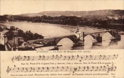 CPA Avignon die Brucke Str Benezet