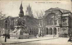 Avignon CPA das Theater und das Rathaus