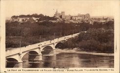 Avignon CPA die Brucke von Villeneuve und der Gaumen der Papste