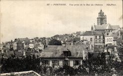 Pontoise CPA Seen from of the street of the castle