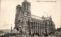CPA Reims the cathedral Southern part