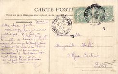 CPA Melun gesehen auf die Seine-Westkuste