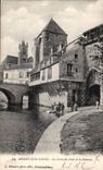 CPA Moret sur Loing La porte du pont et la poterne