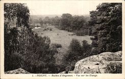 CPA Poigny Rocks of Angennes Seen on the ponds