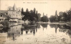 CPA Moret Vue prise en amont du pont