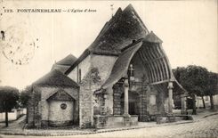 CPA Fontainebleau the church of Avon