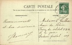 CPA Egreville the turret of the castle of Massenet taken of the pits