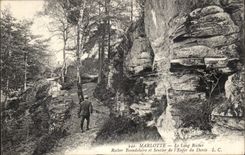 CPA Marlotte the long rock Beaudelaire Rock and path of the hell of Dante