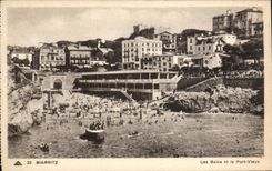 CPA Biarritz les bains et le port Vieux