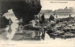 CPA Biarritz Sous le rocher de l'artillerie
