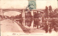 Moret sur Loing CPA Vue sur le Loing et le viaduc