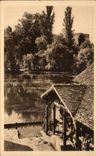 Moret sur Loing CPA Vieux moulin au bord du Loing Dans le fond Le donjon