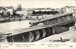 CPA Lagny House on boat run by a shell