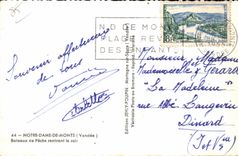 CPSM Notre Dame de Monts Boats der Sunde den Abend zuruckbringend