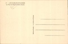 CPA Sables d'Olonne the port and the church Our Lady