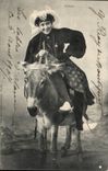 CPA Sands of olonne Sablaise Ass Donkey Folklore Costume