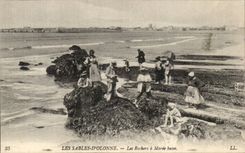 CPA Sables of olonne the rocks has low tide Peche