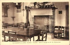 CPA Str Vincent von Jard das Bretterbude von Clemenceau kocht schones Essat Esszimmer