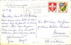 CPSM Sables d'Olonne the embankment and the beach Volleyball Ball Volley ball