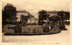 CPA the Rock on Yon the garden of the Prefecture At the bottom the theater