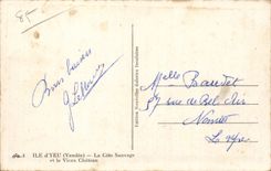 CPA Insel von Yeu das wilde Mass und das alte Schloss