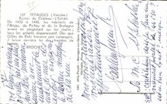 CPA Tiffauges Ruinen des Schloss Eingangs