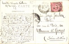 CPA Enghien les Bains Weg auf dem See