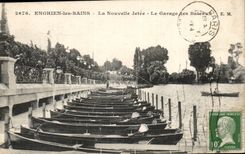 CPA Enghien les Bains the new pier the garage of the boats