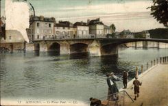CPA Soissons the old bridge Sinners