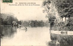 CPA Enghien les Bains Seen of the lake taken of the bridge of the princess