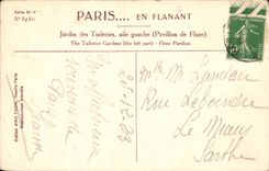 CPA Paris Jardin des Tuileries Aile gauche pavillon de Flore