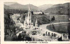 CPA Lourdes the basilica