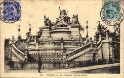 CPA Rouen the fountain co Marie