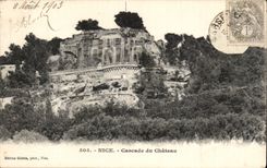 CPA Nizza Kaskaden des Schlosses