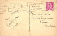 CPA Mont Saint Michel Village hall Abbey