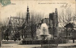 CPA Sens While mounting the green carpet Overall picture