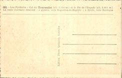 Der Kragen Pyrenees-CPA von Tourmalet und die Spitze von Espade Bagneres de Bigorre Barreges