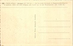 Die Pyrenees CPA Arreau auf der thermischen Strasse von Bagnerres de Bigorre hat Luchon zwischen den Kragen von Aspin und Peyresourde