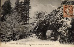 CPA Gerardmer in winter the tunnel of the rock of the devil