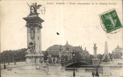 CPA Paris Bridge Alexandre and the Grand Palais
