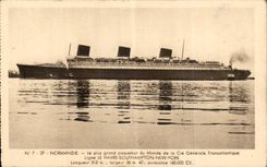 CPA Normandy Steamer Line Le Havre Southampton New York