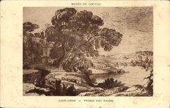 CPA Paris Musee du louvre Claude Lorrain Paysage avec riviere