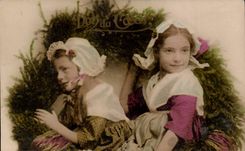 CPA Phantasie-Kind-Geschenk des Herzens