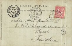 CPA Ploermel Church Saint northern Armel side Face