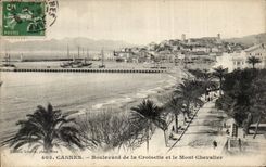 CPA Cannes Boulevard of the Small cross and the Mount Knight